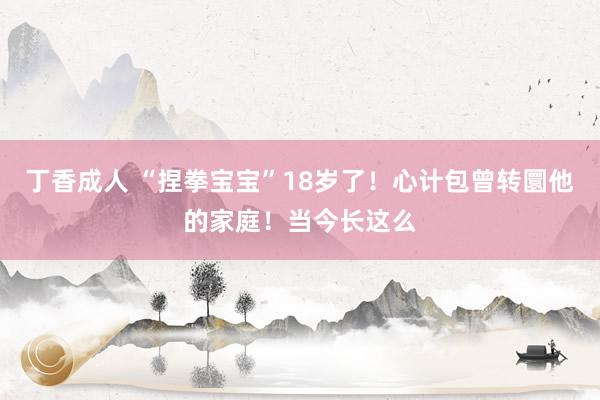丁香成人 “捏拳宝宝”18岁了！心计包曾转圜他的家庭！当今长这么