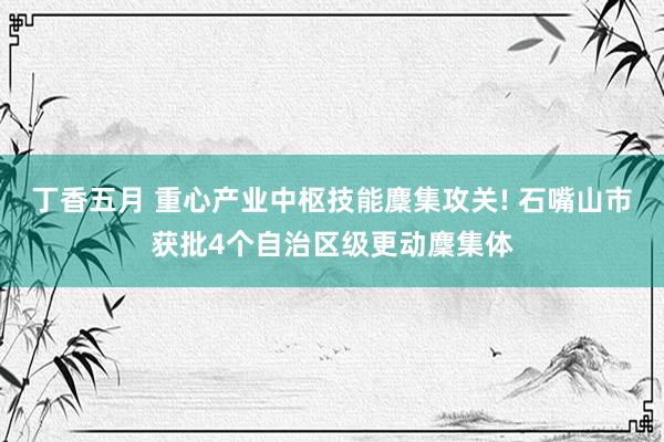 丁香五月 重心产业中枢技能麇集攻关! 石嘴山市获批4个自治区级更动麇集体