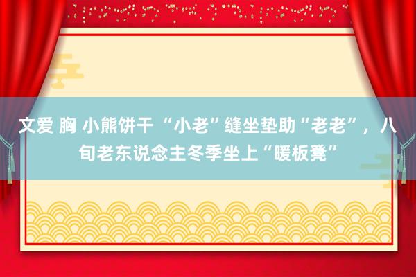 文爱 胸 小熊饼干 “小老”缝坐垫助“老老”，八旬老东说念主冬季坐上“暖板凳”