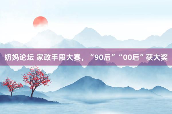 奶妈论坛 家政手段大赛，“90后”“00后”获大奖