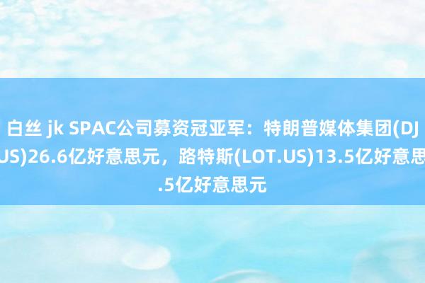 白丝 jk SPAC公司募资冠亚军：特朗普媒体集团(DJT.US)26.6亿好意思元，路特斯(LOT.US)13.5亿好意思元