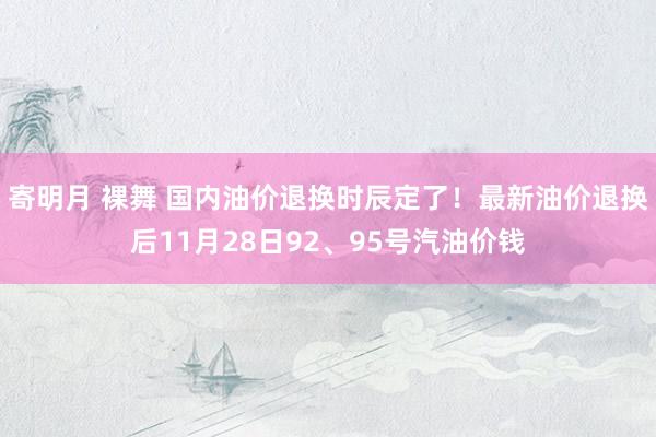 寄明月 裸舞 国内油价退换时辰定了！最新油价退换后11月28日92、95号汽油价钱