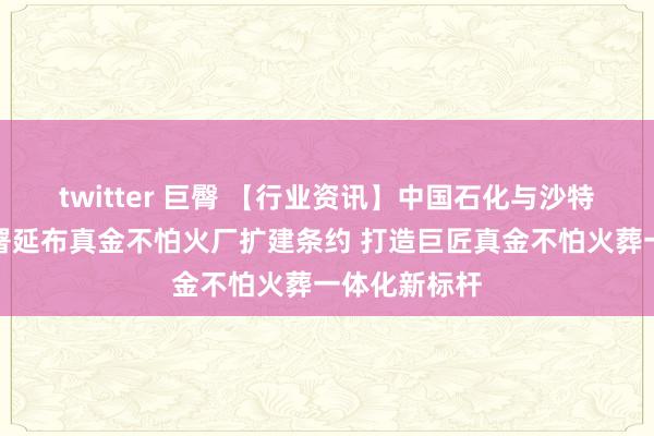 twitter 巨臀 【行业资讯】中国石化与沙特阿好意思签署延布真金不怕火厂扩建条约 打造巨匠真金不怕火葬一体化新标杆